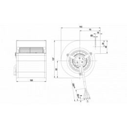 Центробежный (радиальный) вентилятор ebmpapst D2E097CH8502