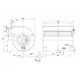 Центробежный (радиальный) вентилятор ebmpapst D2E133AM4765