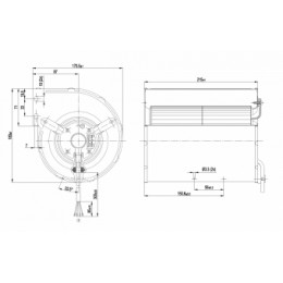 Центробежный (радиальный) вентилятор ebmpapst D2E133AM52C2