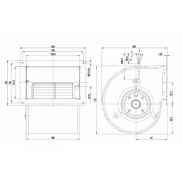 Центробежный (радиальный) вентилятор ebmpapst D2E133CI3322