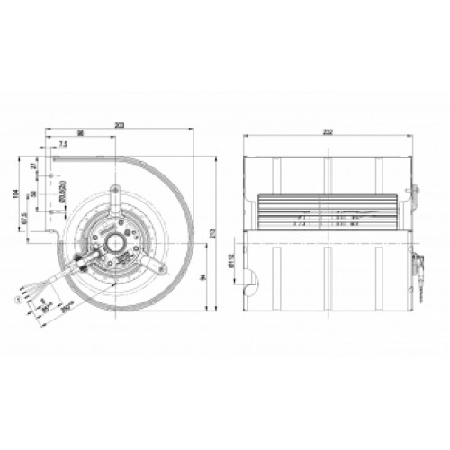 Центробежный (радиальный) вентилятор ebmpapst D2E133DM5260