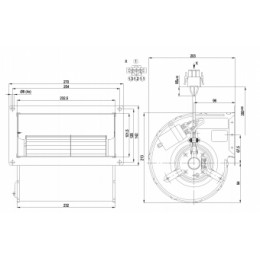 Центробежный (радиальный) вентилятор ebmpapst D2E133DM52D4 (255/0,26 кВт) 2000 об/мин
