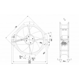 Осевой вентилятор ebmpapst W2E250HL0601