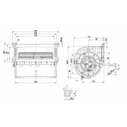 Центробежный (радиальный) вентилятор ebmpapst D2E133LM3401