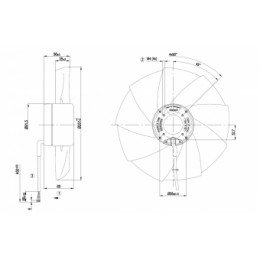 Осевой вентилятор ebmpapst A1G250AH3752