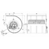 Центробежный вентилятор ebmpapst D2E133DM52E1~(255/0,26 кВт) 2000 об/мин