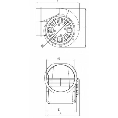 Вентилятор Bahcivan BPS-B 150-100 с пластмассовым корпусом