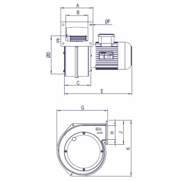 Вентилятор Bahcivan BDS 5T 250-112 в алюминиевом корпусе