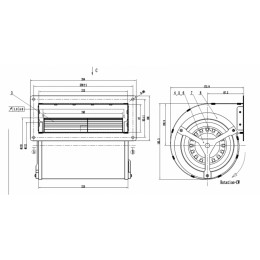 Центробежный вентилятор Krubo K-AC133-D230-15