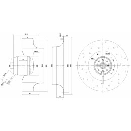 Центробежный вентилятор Krubo K-AC280-R220-2