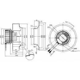 Центробежный вентилятор Krubo K-EC310-R230-29