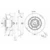 Центробежный вентилятор ebmpapst R2E250RA5015 (210/0,21кВт) 2500 об/мин