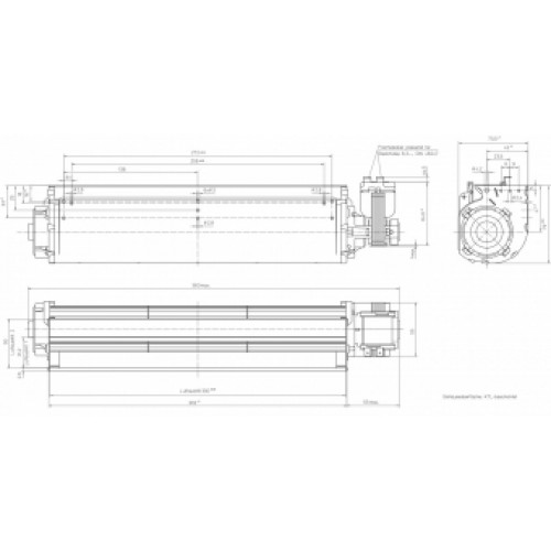 Тангенциальный вентилятор ebmpapst QLK45/3000A58-2513L-228aaz