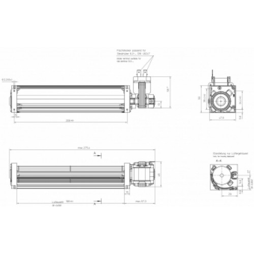 Тангенциальный вентилятор ebmpapst QL3/2000A2-2112LH-447bz