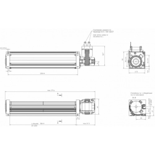 Тангенциальный вентилятор ebmpapst QL3/2000A2-2112LH-447cn