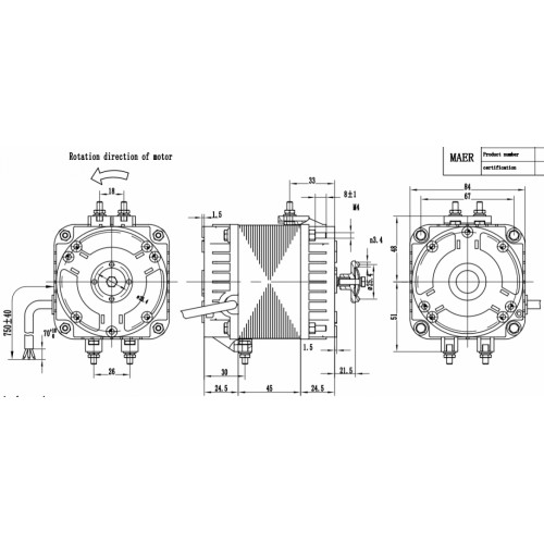 Электродвигатель MaEr YZF45L45P4-34
