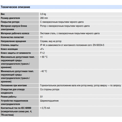 Центробежный вентилятор ebmpapst R2E280-AE52-05