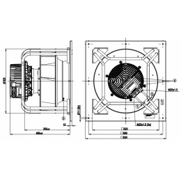 Центробежный (радиальный) вентилятор ebmpapst K3G450AZ3035