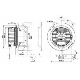 Центробежный вентилятор R3G250RR02I1