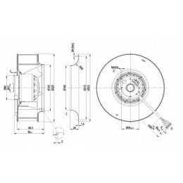 Центробежный вентилятор ebmpapst R2D225AV0221