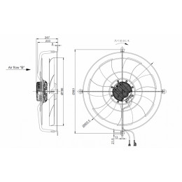 Центробежный вентилятор Sanmu ECF(K)8D800-PZB7BC0A-RF