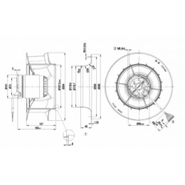 Центробежный вентилятор ebmpapst R2D280RB0601