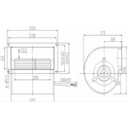 Центробежный вентилятор Krubo K-DC133-D24