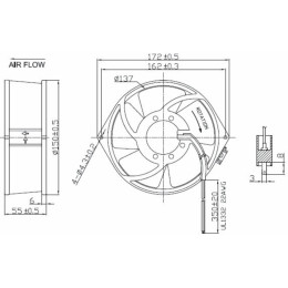 Вентилятор компактный Krubo K-AC15055-A230-31