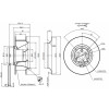 Центробежный вентилятор Krubo K-EC225-R230-36