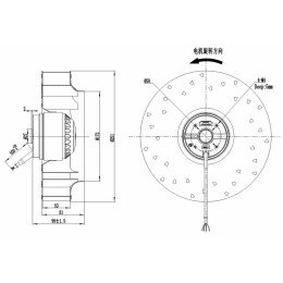 Центробежный вентилятор LANGDI AB250R5-92-09