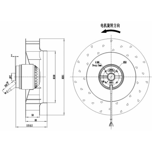 Центробежный вентилятор LANGDI AB280R5-92-09