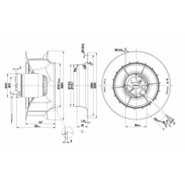 Центробежный вентилятор ebmpapst R2E280RB0101