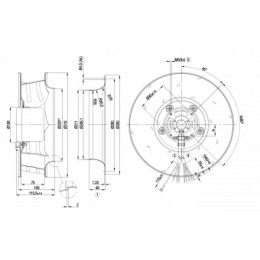 Центробежный (радиальный) вентилятор ebmpapst R3G310AJ3111