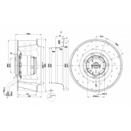 Центробежный (радиальный) вентилятор ebmpapst R4D500AQ0501