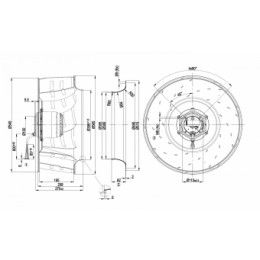 Центробежный (радиальный) вентилятор ebmpapst R6D560AH0501