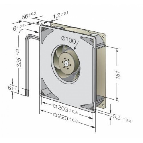 Вентилятор Ebmpapst RG160-28/18NTD Turbofan компактный DC 48B