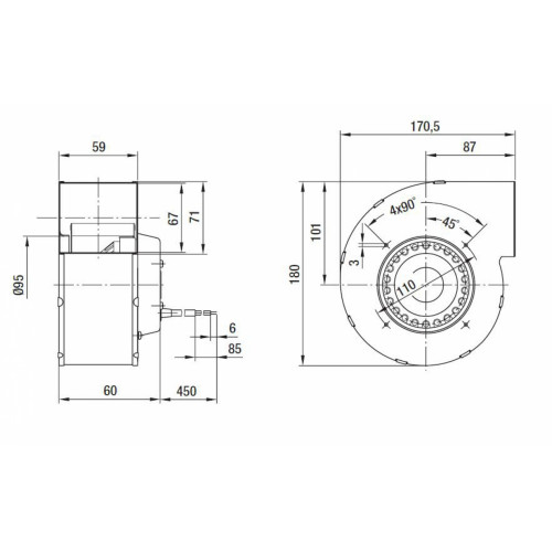 Вентилятор Ebmpapst G2E120-TD76-01 центробежный