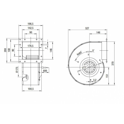 Вентилятор Ebmpapst G4E200-BL03-01 центробежный