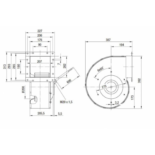 Вентилятор Ebmpapst G4D250-EC10-03 центробежный