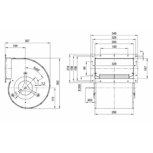Вентилятор Ebmpapst D6E250-BA01-01 центробежный