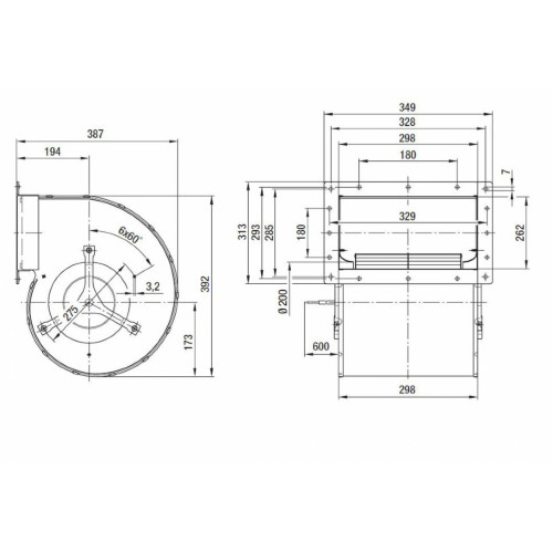Вентилятор Ebmpapst D6E250-CA01-01 центробежный