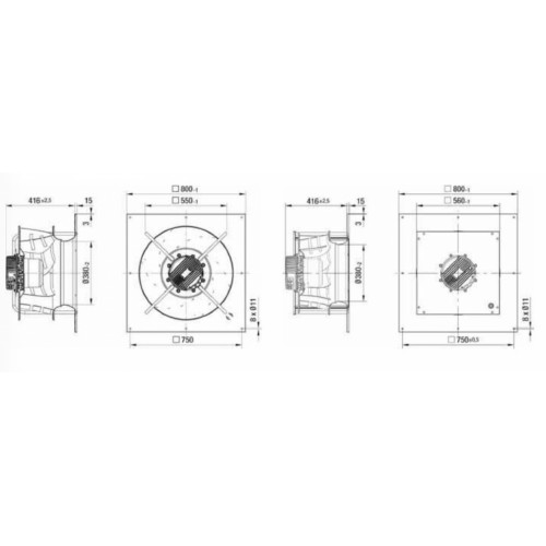 Вентилятор Ebmpapst R3G560-AH02-03 центробежный EC