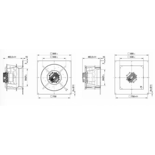 Вентилятор Ebmpapst R3G630-AA12-13 центробежный EC