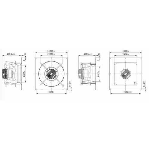 Вентилятор Ebmpapst R3G630-AB06-03 центробежный EC