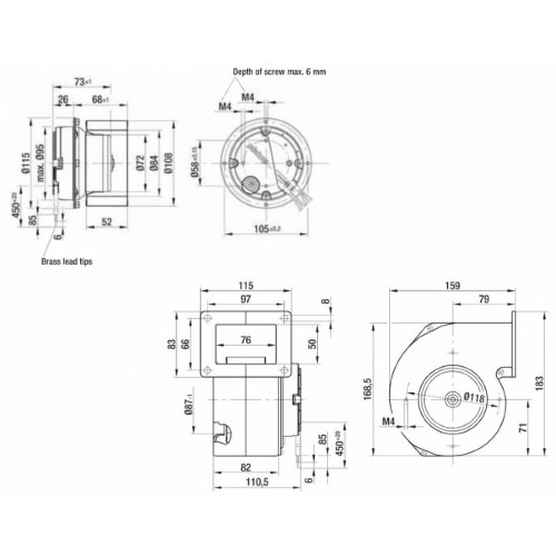 Вентилятор Ebmpapst G3G108-BB15-02 центробежный EC