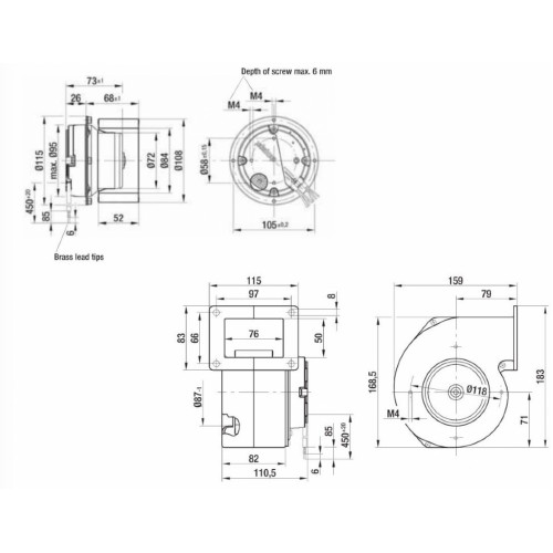 Вентилятор Ebmpapst G3G108-BB01-02 центробежный EC