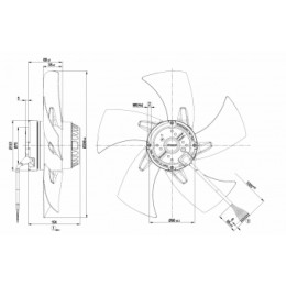 Осевой вентилятор ebmpapst A2D300AP0221