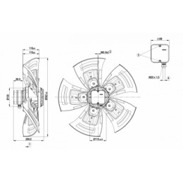 Осевой вентилятор ebmpapst A4D560AN0301