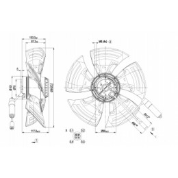 Осевой вентилятор ebmpapst A4E350AO0213