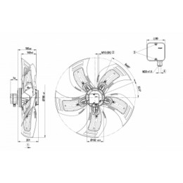 Осевой вентилятор ebmpapst A6D800AD0102